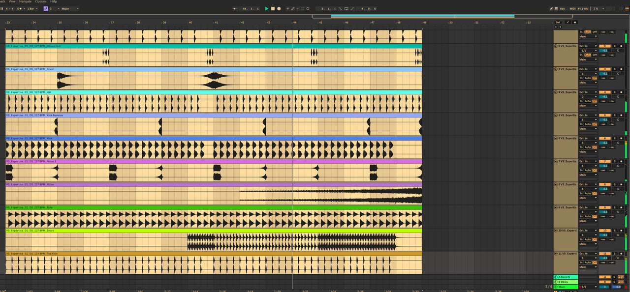 Expertise Indie Dance and tech house drum loops